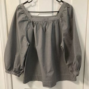J Crew Square Neck Peasant Top